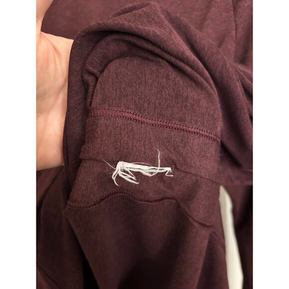 Athleta Uptempo Top Womens Medium Long Sleeve Pullover Auberge Heather Athletic - Picture 5 of 7